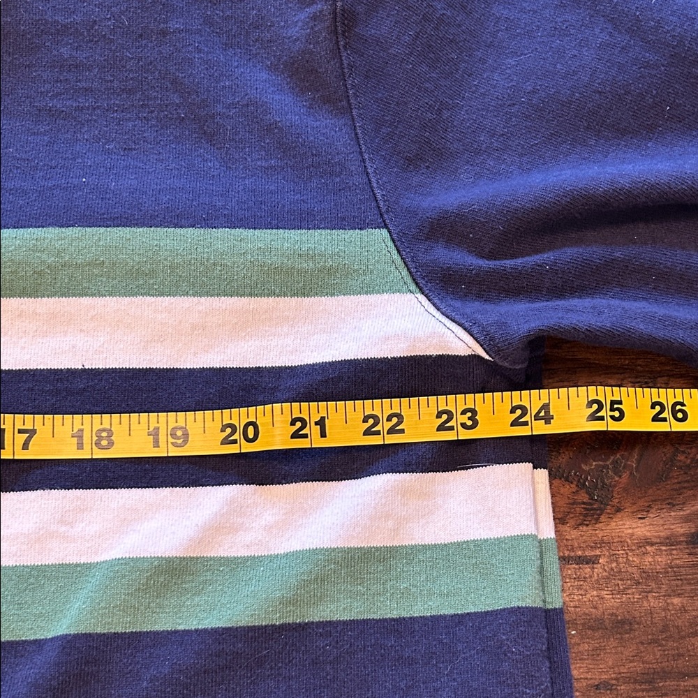 L.L. Bean Rugby Shirt Men’s Large Navy Long-Sleeve Preppy Sporty Collegiate - Picture 6 of 13
